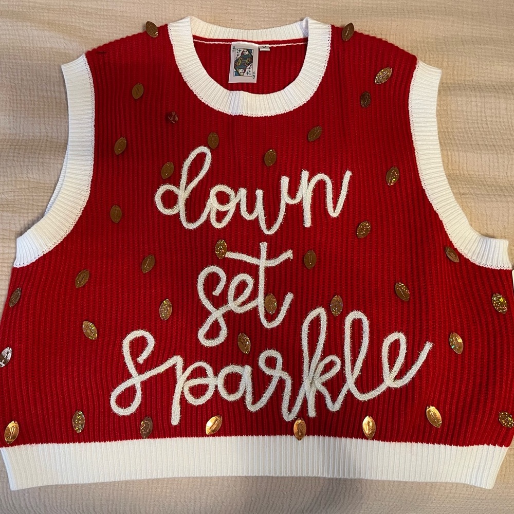 Queen of Sparkles ‘Down Set Sparkle’ Sweater Vest